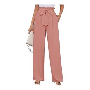 Korsis Women’s Size XL High Waisted Wide Leg Pink Pants